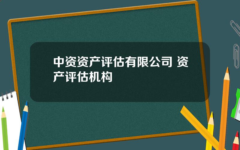 中资资产评估有限公司 资产评估机构